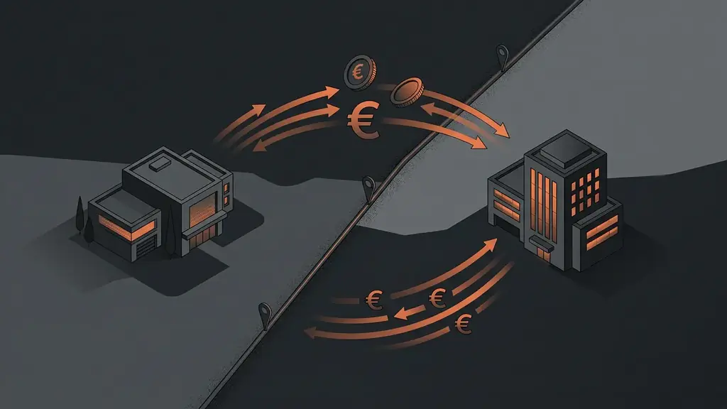 Illustration de l'autoliquidation intracommunautaire entre deux entreprises de l'UE